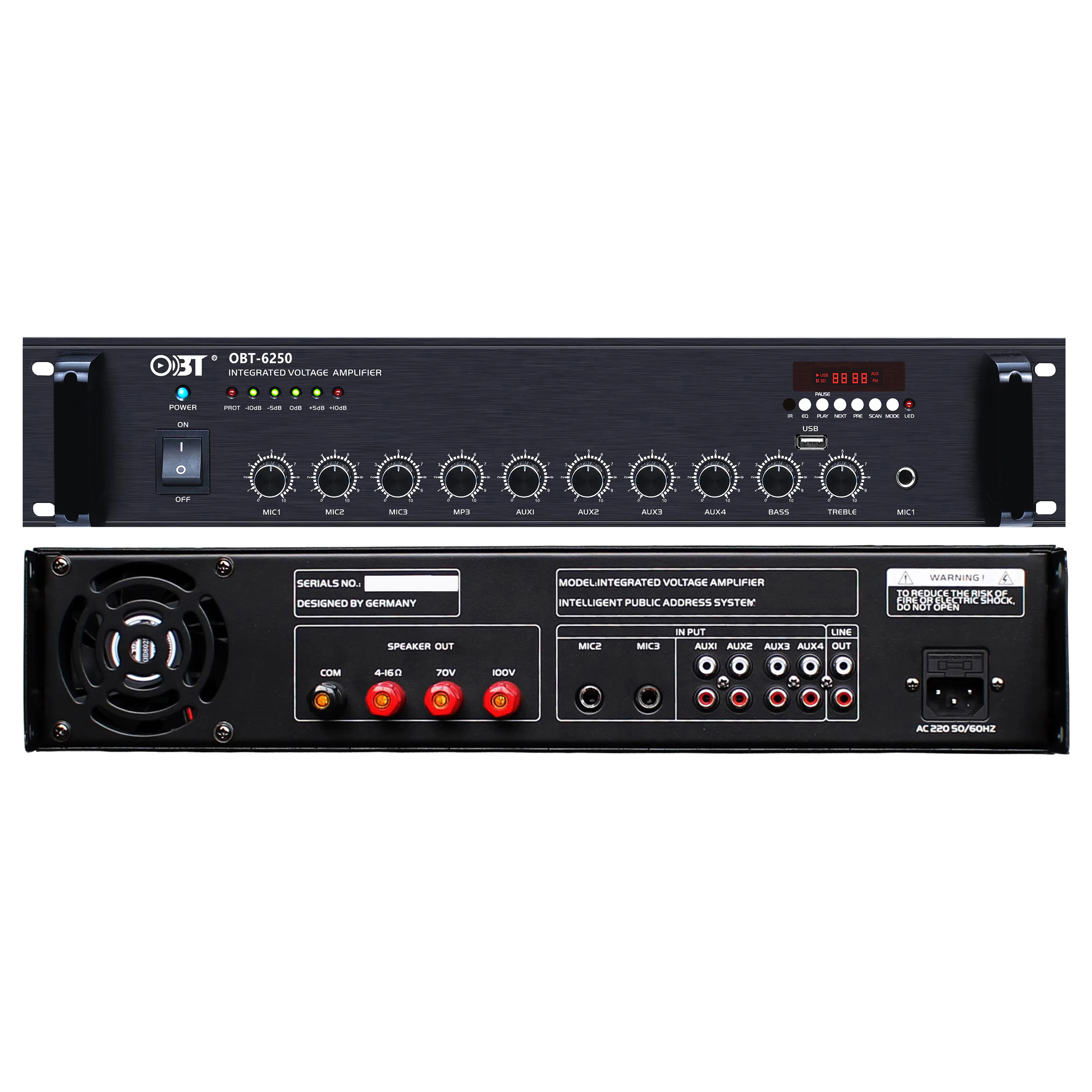 合并定壓功放機(jī) OBT-6250