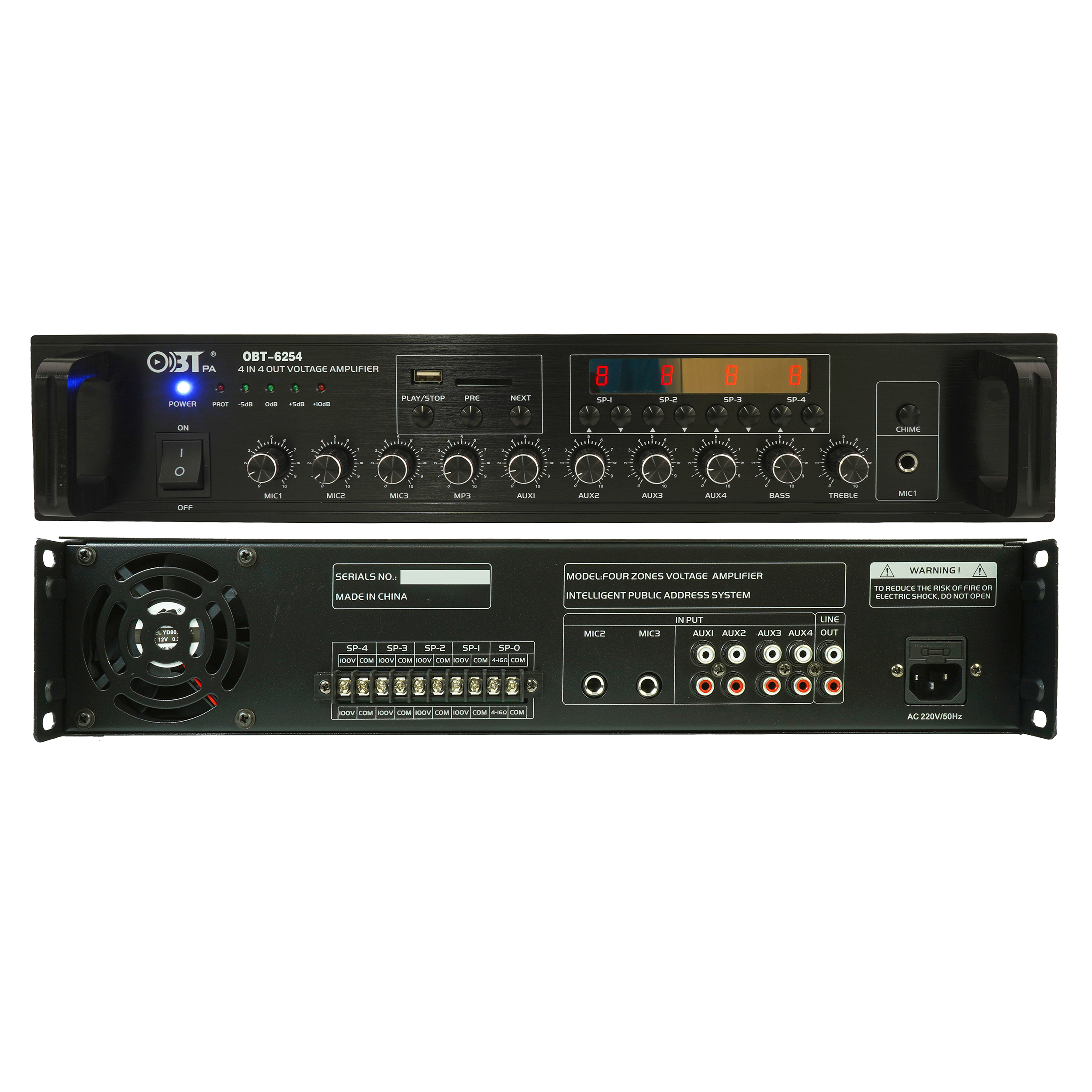 四分區定壓功放機 OBT-6254