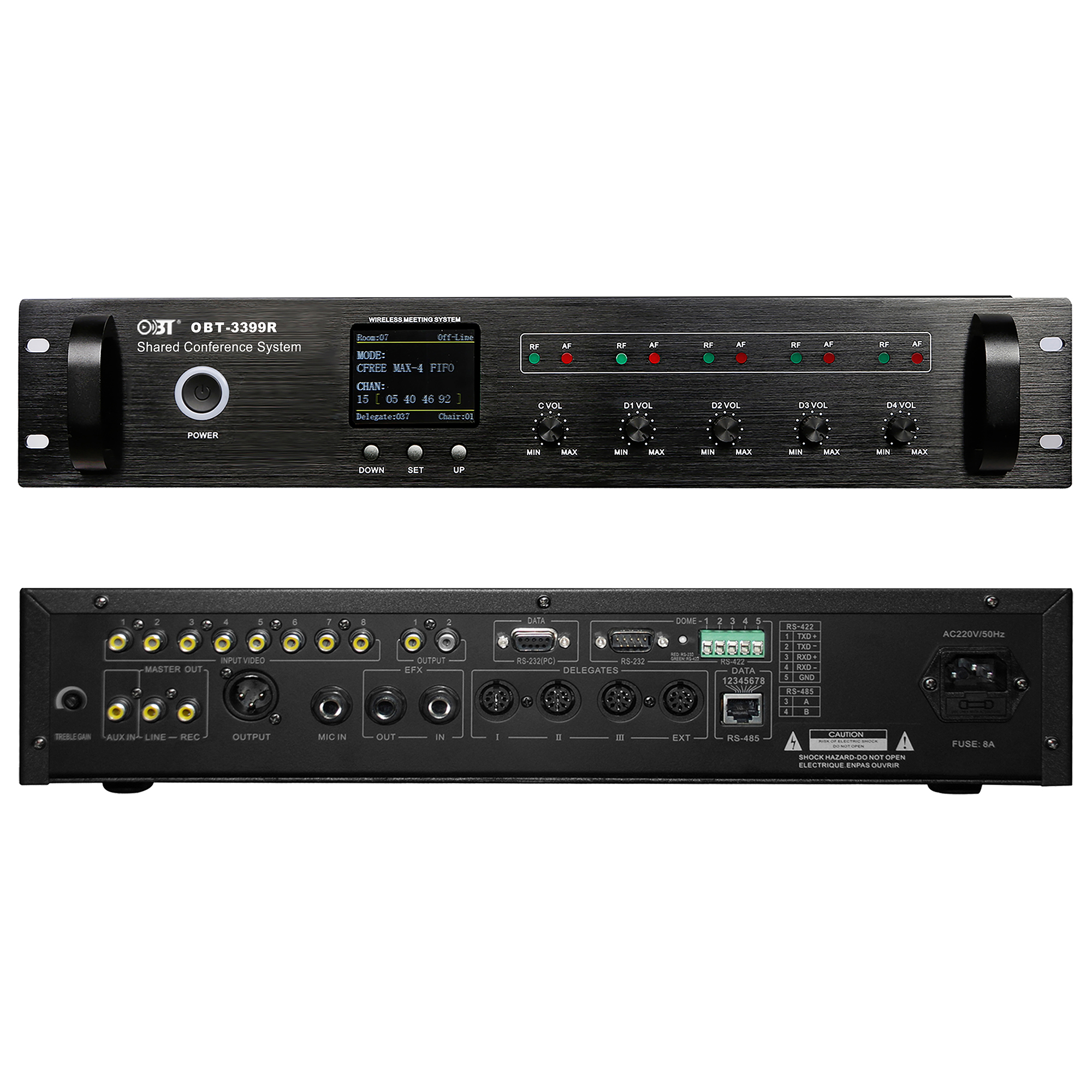 共用會(huì)議系統(tǒng)主機(jī)(討論) OBT-3399R